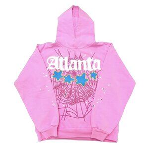 Sp5der Atlanta Hoodie Sweatshirt Pink | Spider Worldwide